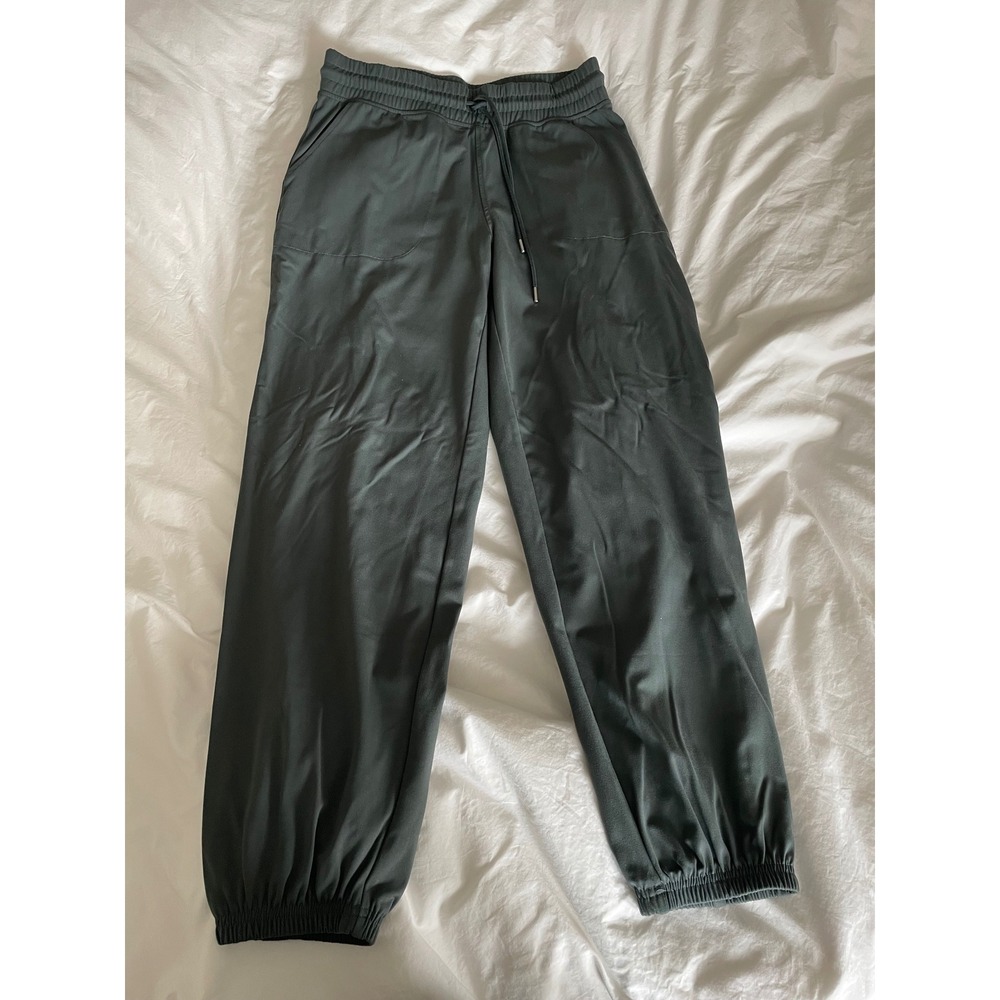 Sage Collective Jogger Pants Dark Green High Rise Elastic Waist Activewear Small